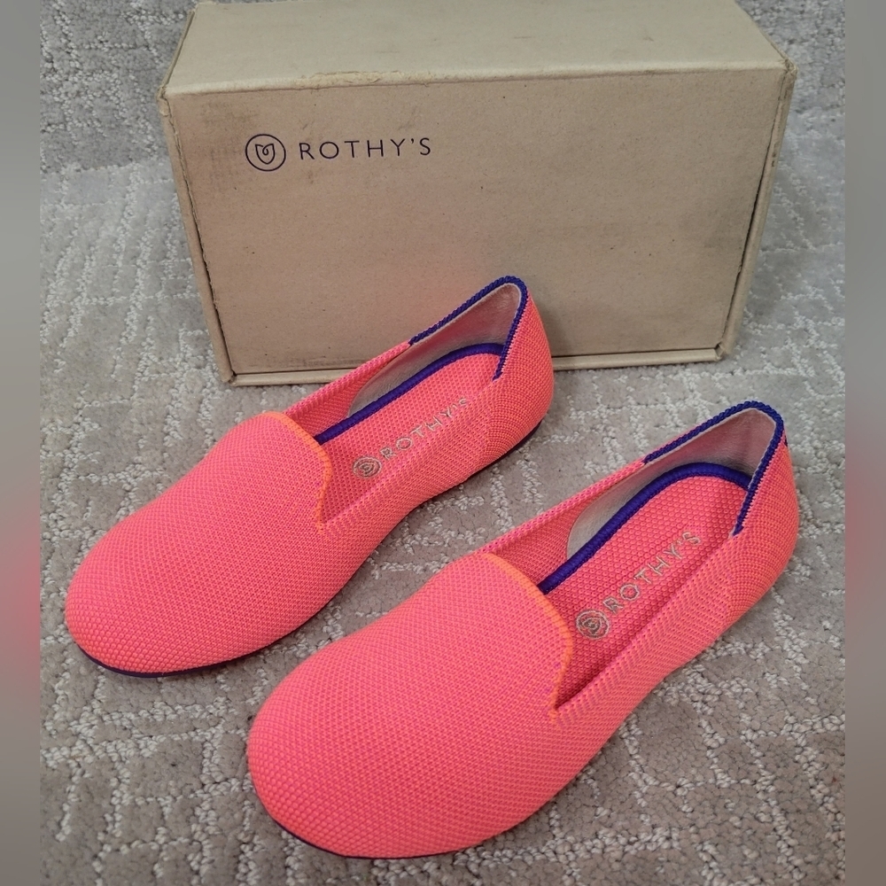 ROTHY'S The Flat Little Kid's Size 13 US Flamingo Slip on Shoes Retired